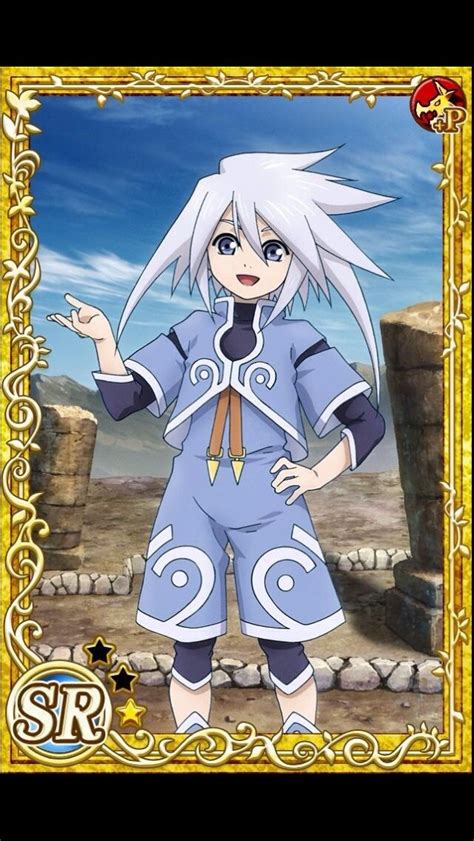 an anime character with white hair standing in front of a blue sky and ...