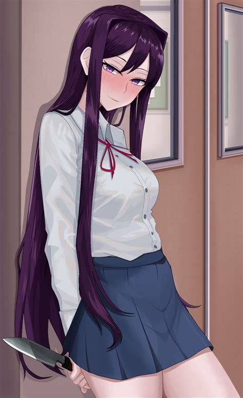 Anime Doki Doki Literature Club Fanart Yuri Ddlc Purple Fan Art Fanart Yuri Princess