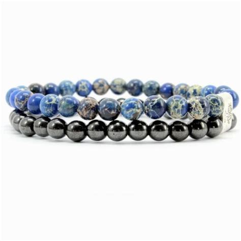 Duo Bracelet H Matite Sodalite Min Raux Naturels Monpendule Fr