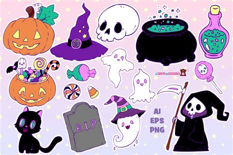 Halloween Stickers Set Graphic by ladymishka · Creative Fabrica