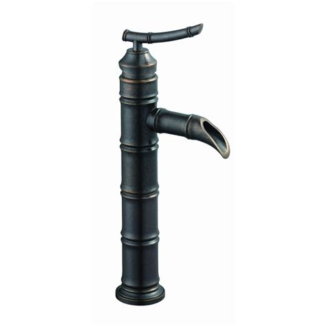 Pegasus Bamboo Single Hole 1 Handle Vessel Bathroom Faucet In Heritage