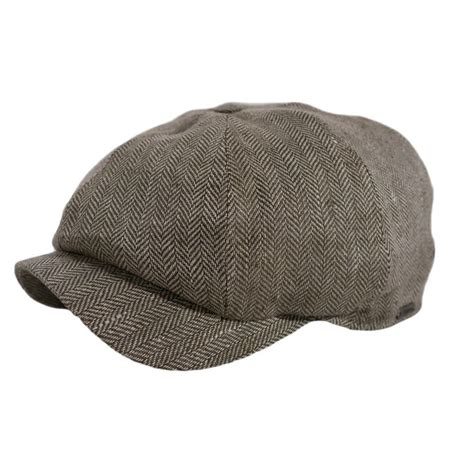 Wigens Newsboy Classic Cap Oliv Fischgrat In Zeitungsjunge M Tze