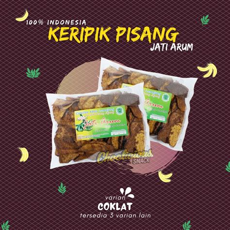 Jual KERIPIK PISANG AGUNG RASA COKLAT RENYAH JATI ARUM Shopee Indonesia