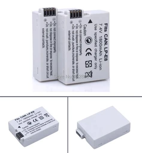 Probty 10 Pcs 1800mah Lp E8 Lp E8 Lpe8 Camera Battery Batteries Akku Pack For Canon Eos 550d