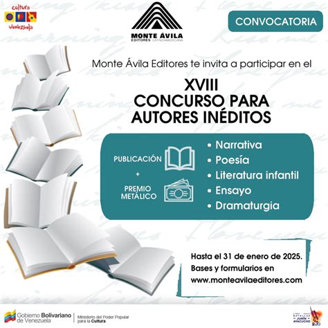 Monte Vila Editores Convoca Al Xviii Concurso De Autores In Ditos