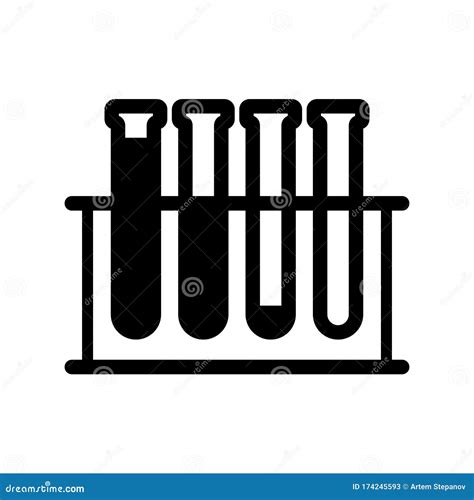 ícone Isolado Do Vetor Do Tubo De Ensaio De Laboratório De Frasco Ilustração Do Vetor