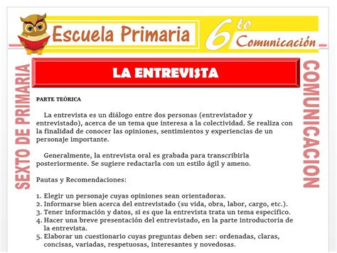 Ejemplos De Entrevistas Para Niños De Primaria Que Es Una Entrevista Y Sus Partes Para Ninos