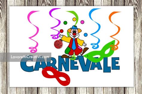 Carnevale Scritta Colorata Da Stampare Lavoretti Creativi