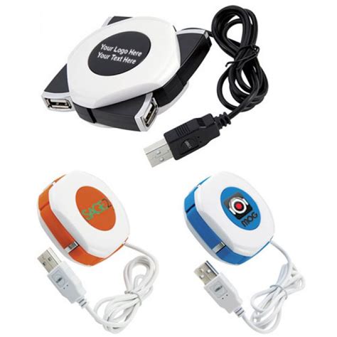 Promotional Logo Orb Twist Port Usb Hubs