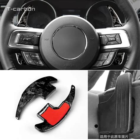 T Carbon Carbon Fiber Steering Wheel Shift Paddle Shifter For Mustang Beedeal