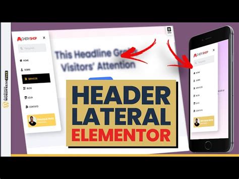 Elementor Pro Tutorial In Dito Como Fazer Header Lateral Popup First