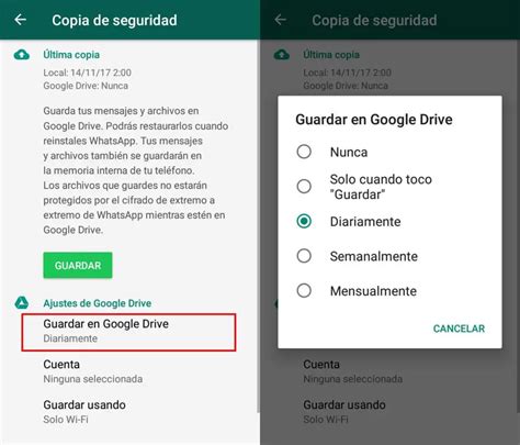 Cómo se guardan las copias de seguridad de WhatsApp Haras Dadinco