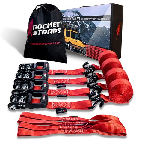 Buy Rocket Straps Ratchet Straps Premium Heavy Duty Ratchet Straps