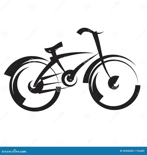 Fiets Uit De Vrije Hand Tekening Zwart Witte Vector Vector