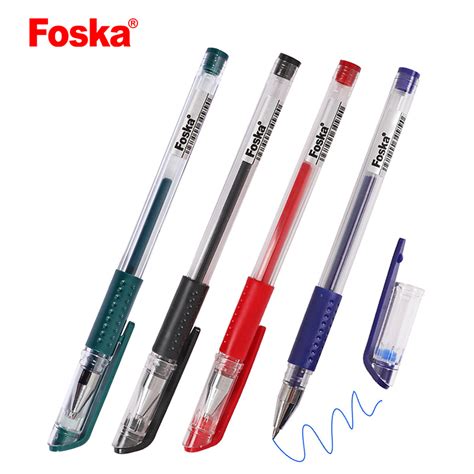 Foska Plastic Office 0 5mm Gel Ink Pen With Card Packing China Gel