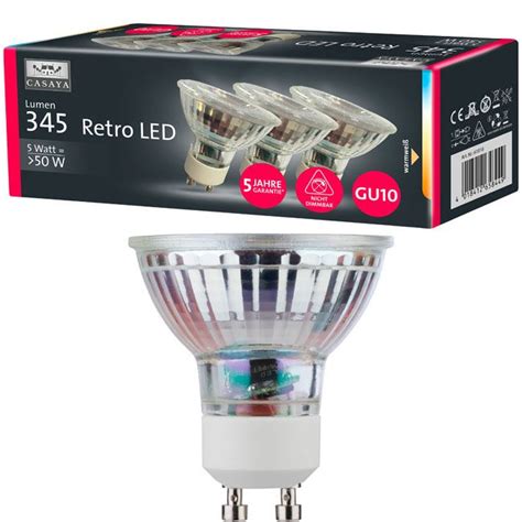 Led Reflektor Gu10 3er Set 5w Leuchtmittel