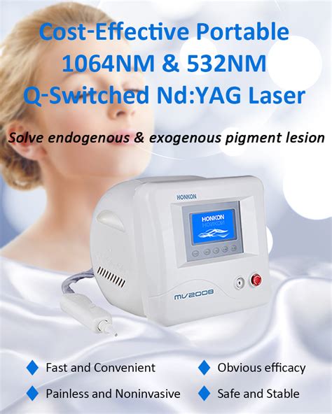 Mv Portable Q Switched Nd Yag Laser Pigment Lesions Tattoo