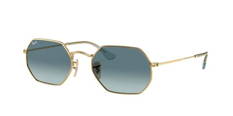 Octagonal Classic Sunglasses In Gold And Blue Rb3556n Ray Ban® Us