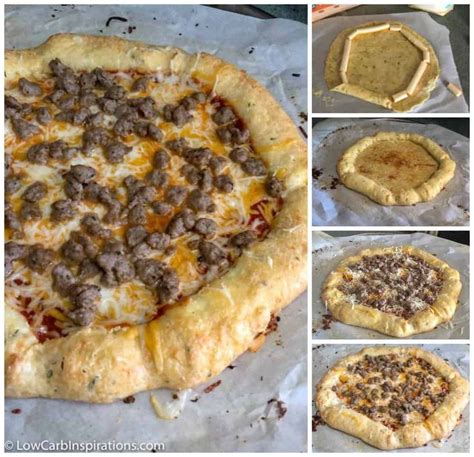 Indulge in the Ultimate Deep Dish Cheese Stuffed Crust Keto Pizza