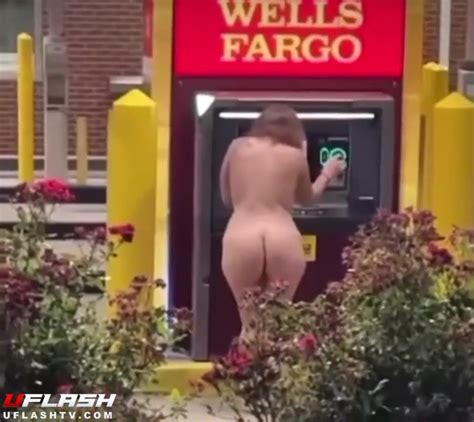 Big Ass Pawg Using The ATM Naked