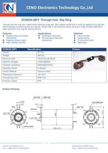 Ceno Through Hole Slip Ring Ecn P Ceno Electronics Technology