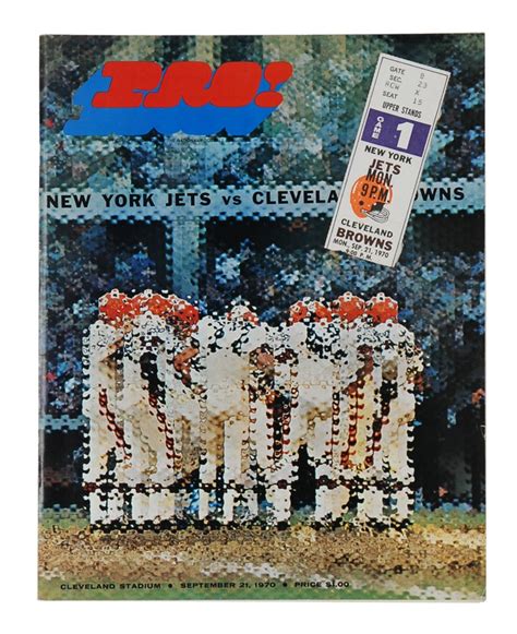 1970 First Monday Night Football Game Program and Ticket