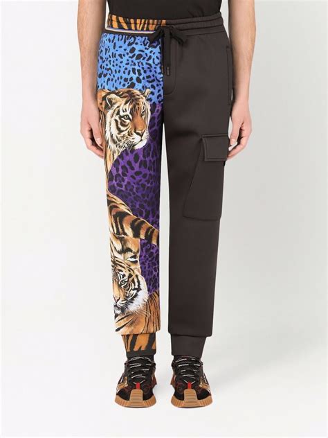 Dolce Gabbana Tiger Print Track Pants Brown Farfetch