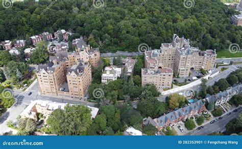 Aerial View of Downtown Montreal, Canada Stock Image - Image of ...