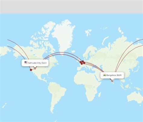 All Flight Routes From Salt Lake City To Bengaluru Slc To Blr Flight