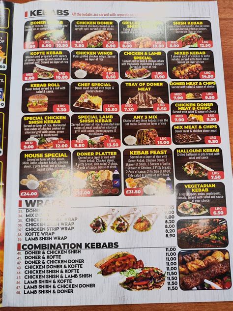 Menu At Kebab Centre Restaurant Milton Keynes