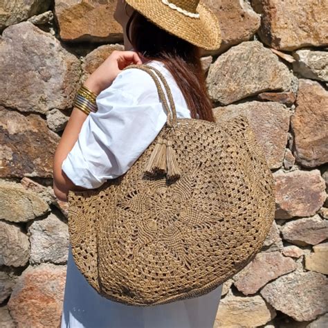 Sac Crochet Raphia Naturel Nell LE 133 CANNES