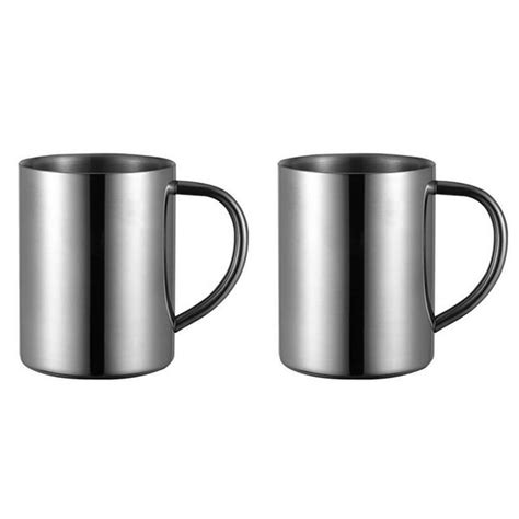 Camping Coffee Mugs Unbreakable Double Walled Stainless Steel Mug With