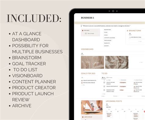 Notion Template For Small Business Notion Dashboard Notion Planner