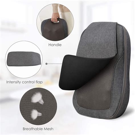 Comfier Cordless Back Massager With Heat Rechargeable Chair Massager