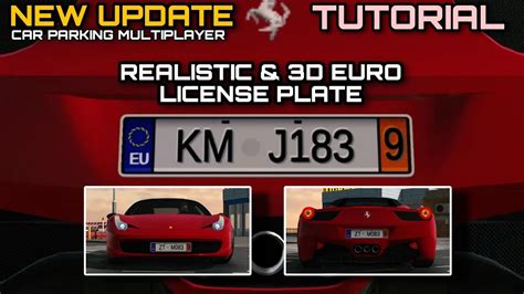 New Realistic D Euro Plate Number Tutorial In Car Parking