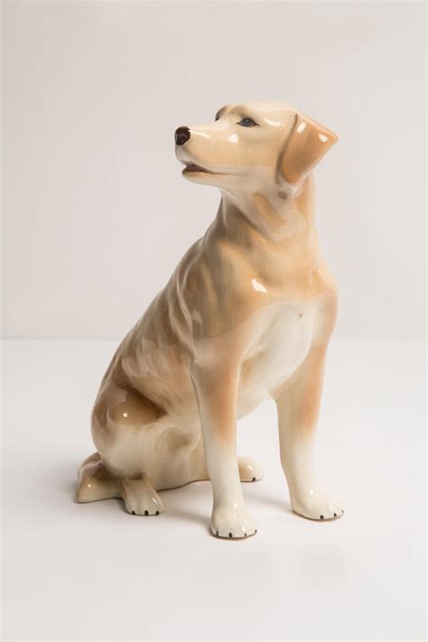 Midcentury Labrador Retriever Ceramic Dog Sculpture Europe 1960s For