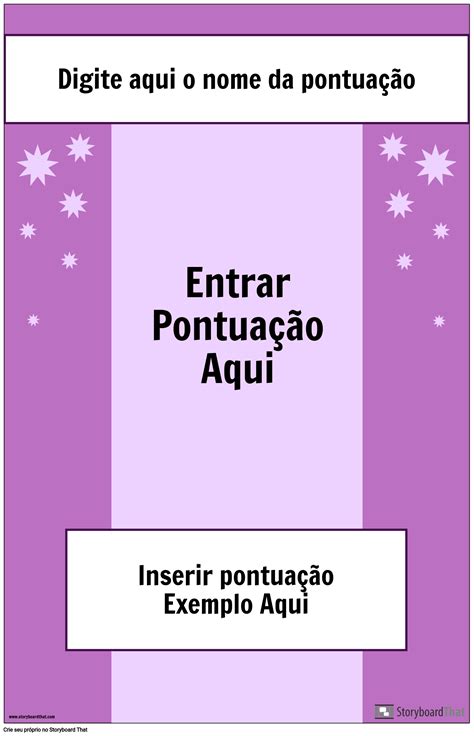 Cartaz de Pontuação 2 Storyboard por pt examples