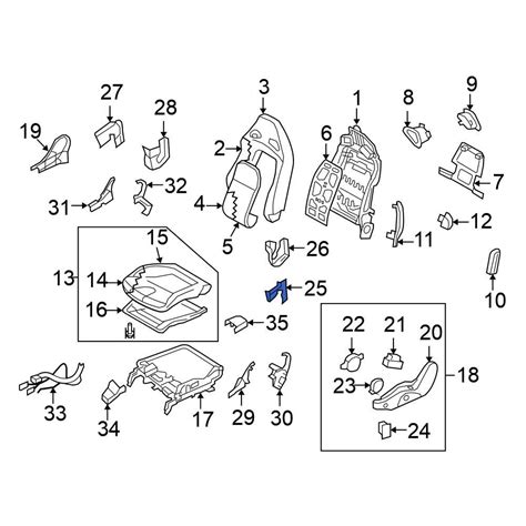 Nissan OE 87455JL01A Front Left Outer Seat Back Recliner Adjustment