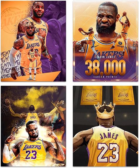 Lebron James Posters Wall Art King Lebron James Lakers