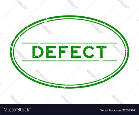 Grunge Green Defect Word Oval Rubber Seal Stamp Vector Image