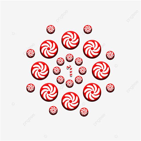 Christmas Image White Transparent Christmas Candy Design Png Image