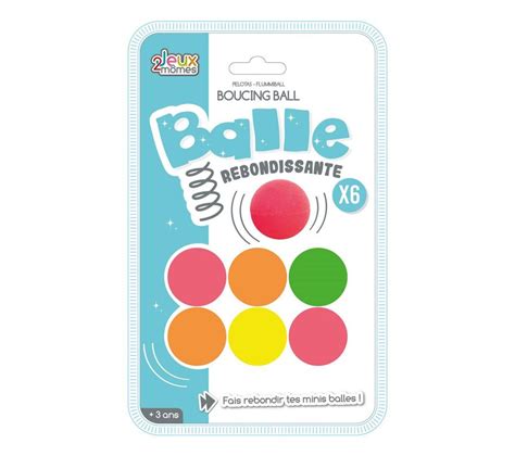 Lot De Balles Rebondissantes Fluo Cm Multicolore Jeux Jouets But