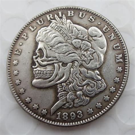 Silver Dollar Coin Hobo Nickel Peace Dollar Morgan Dollars Skeleton