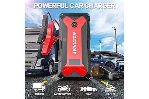 NWOUIIAY Arrancador de Coches 15800 mAh 1600A Arrancador de Batería