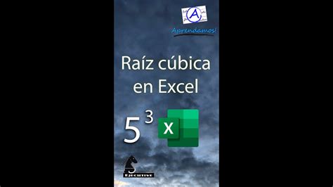 Raíz cúbica en Excel YouTube