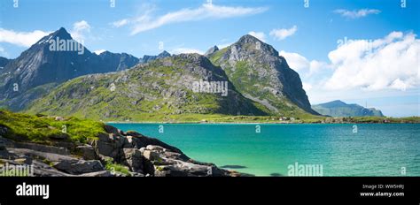 Summer in Lofoten Islands in Norway Stock Photo - Alamy