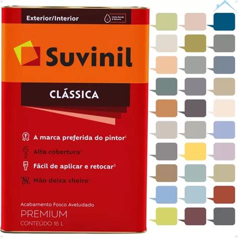 Tinta Para Parede Fosca Novas Cores Suvinil Cl Ssica Frete Gr Tis