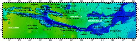 Valles Marineris On Mars Topography