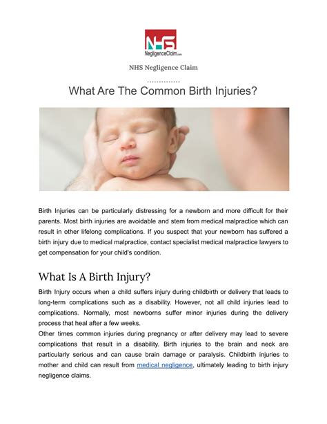 Ppt What Are The Common Birth Injuries Powerpoint Presentation Free