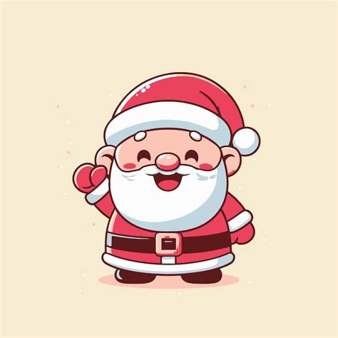 Premium Vector Cute Cartoon Santa Claus Merry Christmas Vector